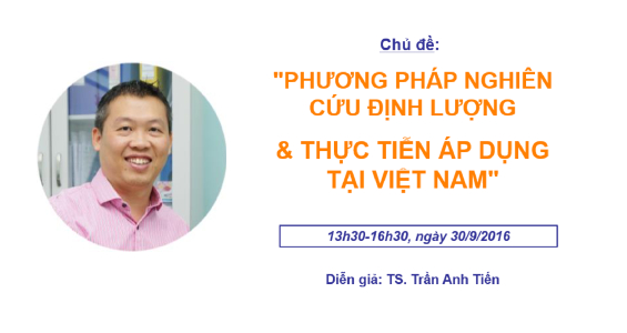 Tọa đàm IRED: "Phương Pháp Nghiên Cứu Định Lượng & Thực Tiễn Áp Dụng Tại Việt Nam"