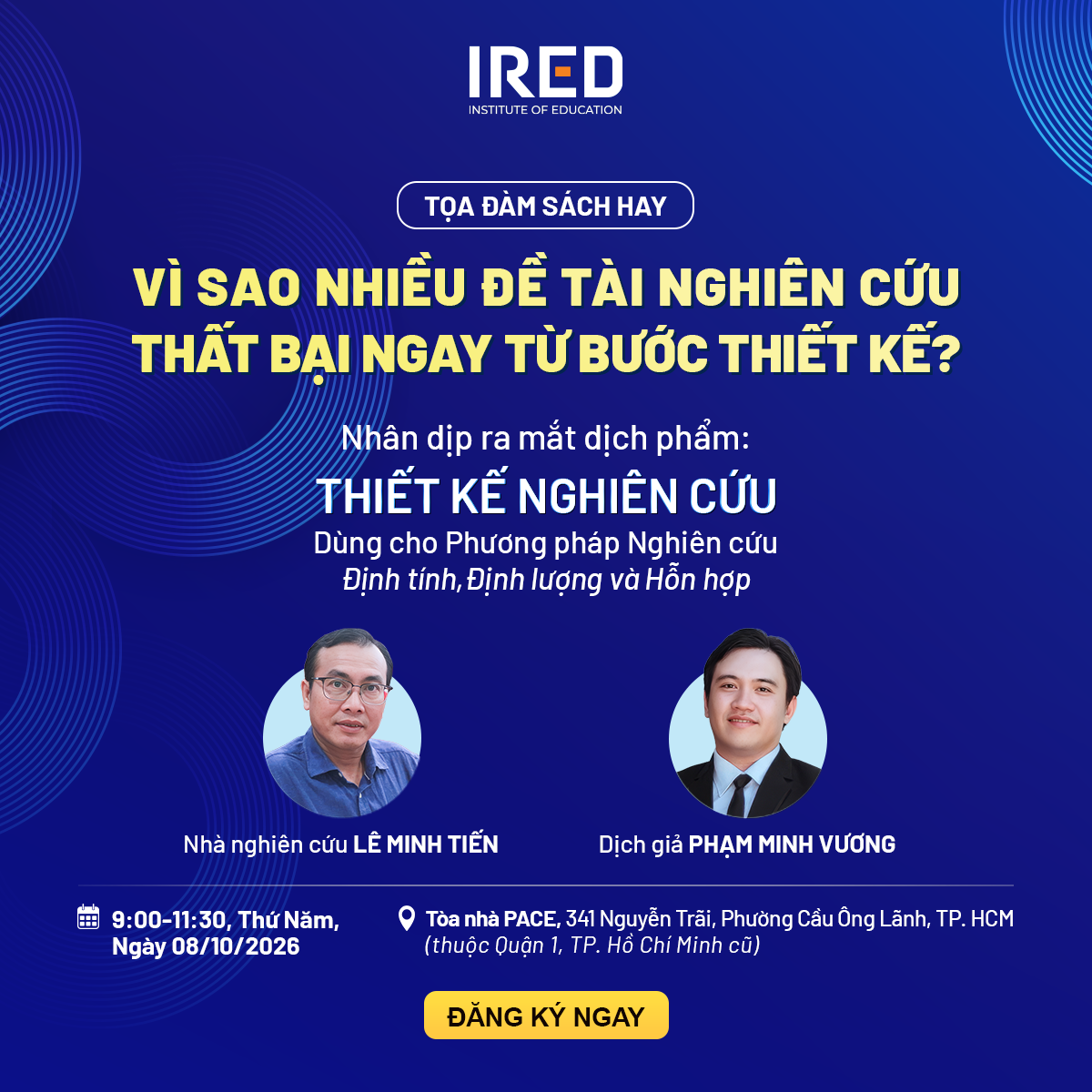 TỌA ĐÀM
VÌ SAO NHIỀU ĐỀ TÀI NGHIÊN CỨU THẤT BẠI NGAY TỪ BƯỚC THIẾT KẾ?