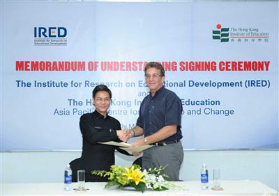 The MOU Signing Ceremony between IRED and The Hong Kong Institute of Education